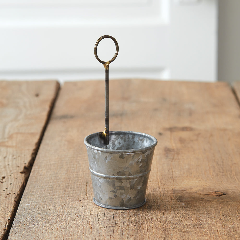 Metal Pail Place Card Holder Box of Four
