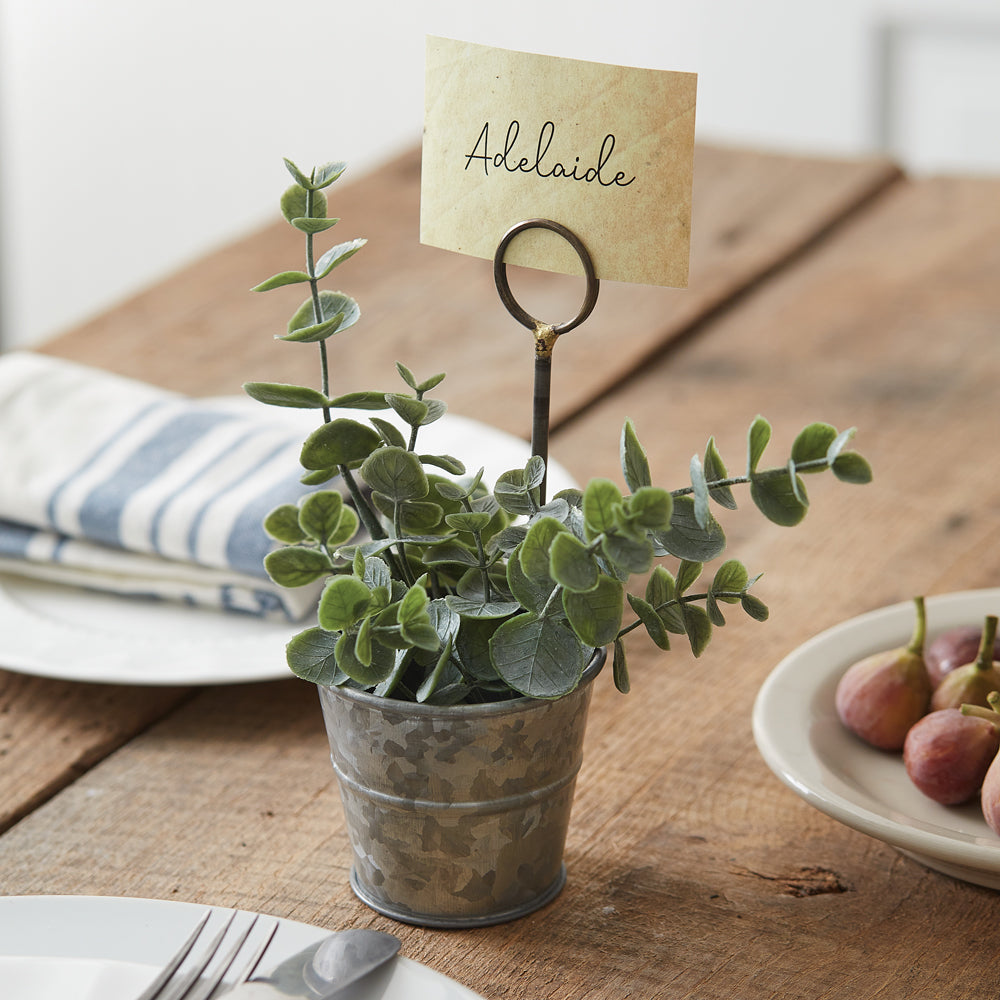 Metal Pail Place Card Holder Box of Four