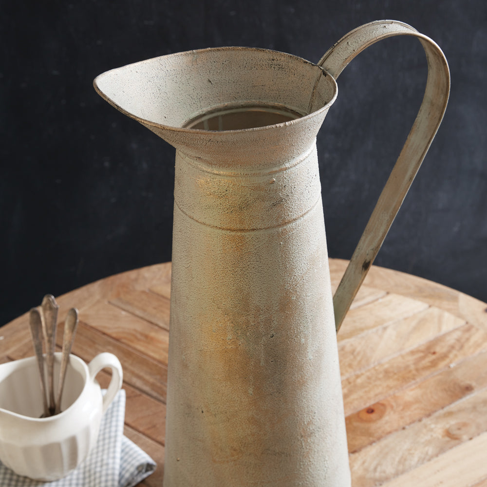 Gilded Tall Metal Pitcher