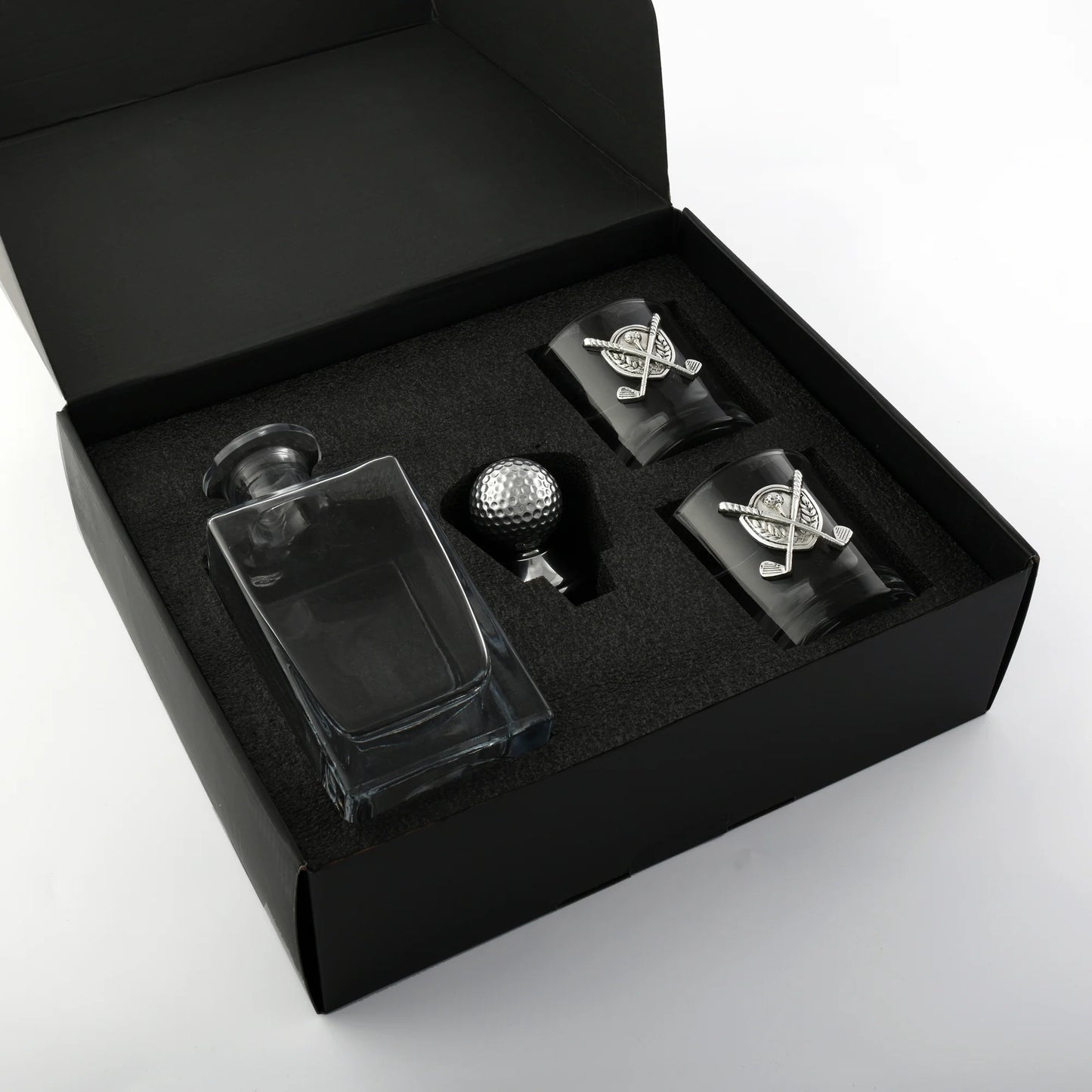 Golf Decanter Set With Two Glasses