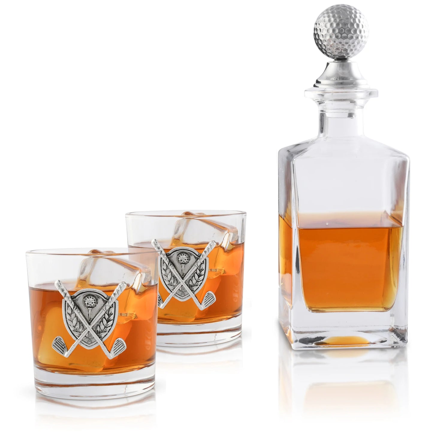 Golf Decanter Set With Two Glasses