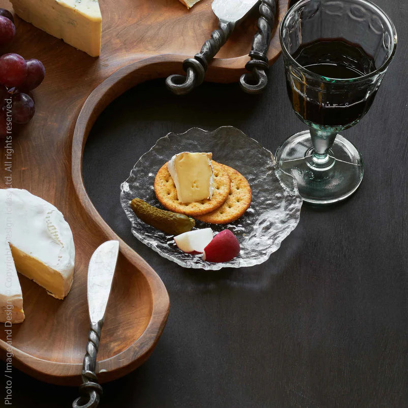 Emilia Glass Appetizer Plates Set of Four