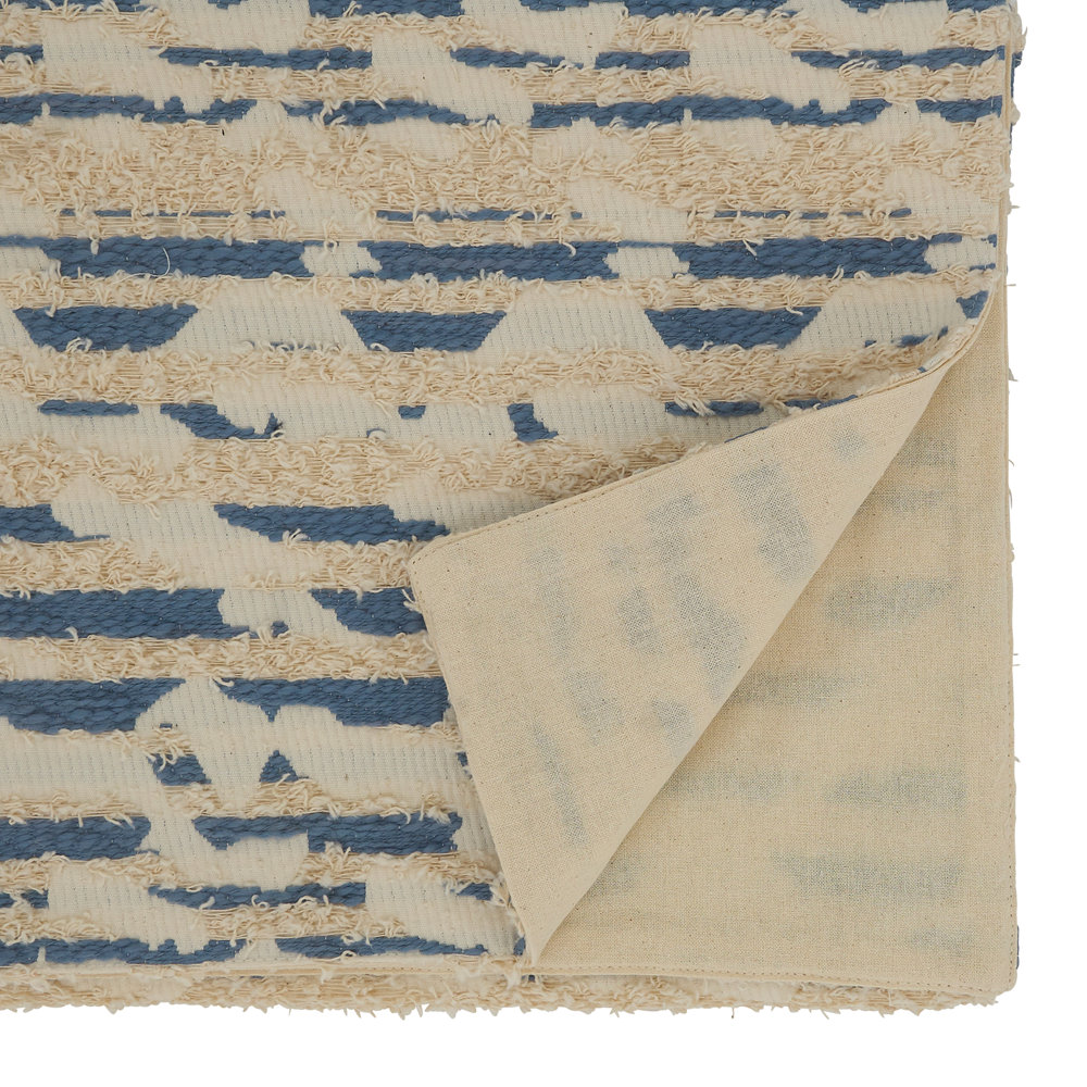 Blue/Cream Textured Runner