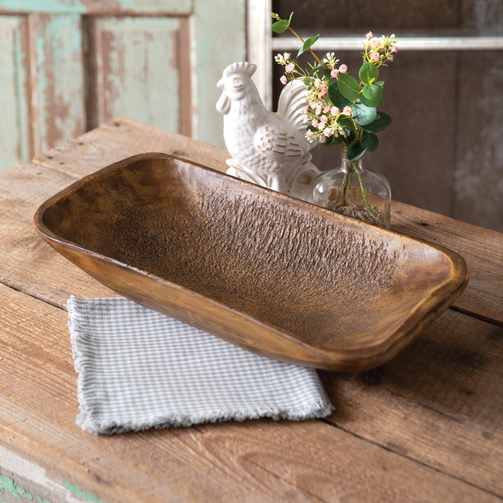 Wood Centerpiece Dough Bowl