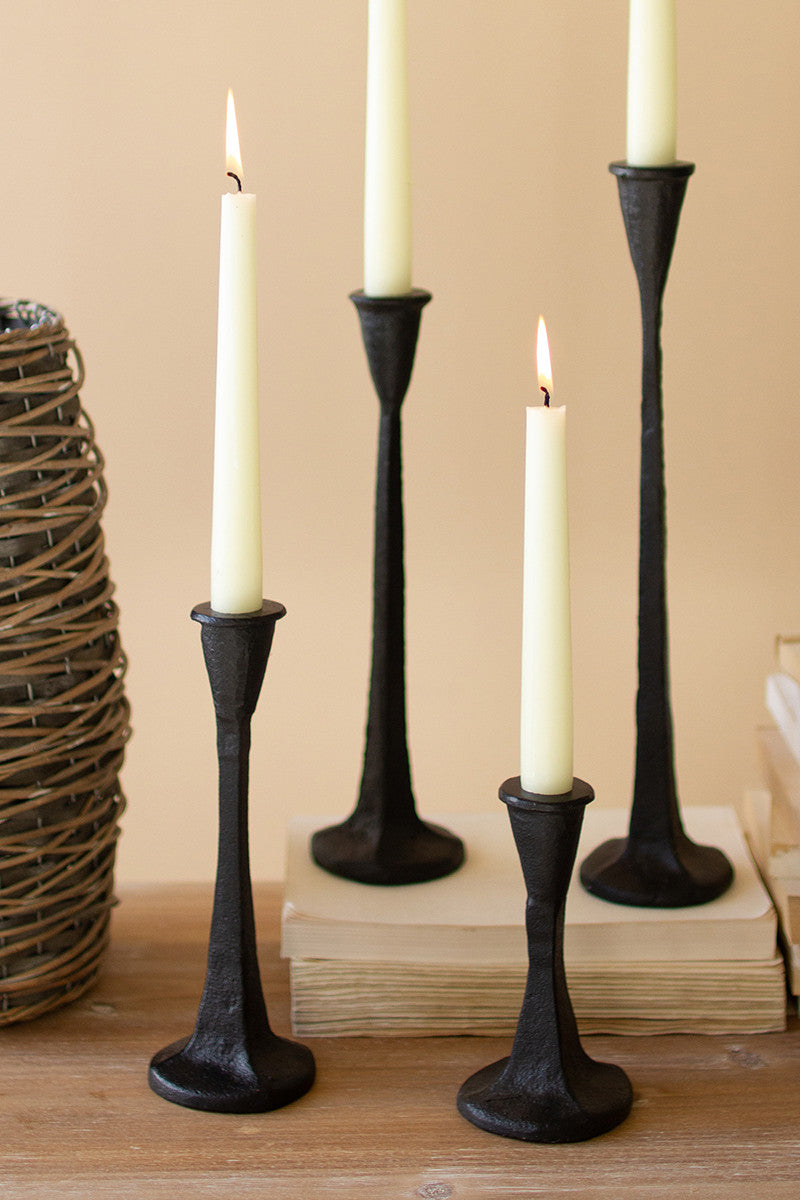 Cast Iron Taper Holders Set of Four
