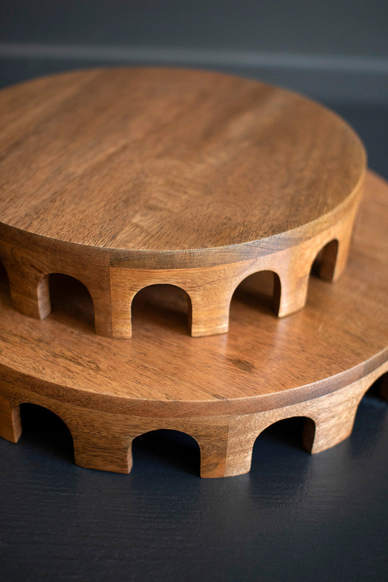 Set of Two Wooden Risers