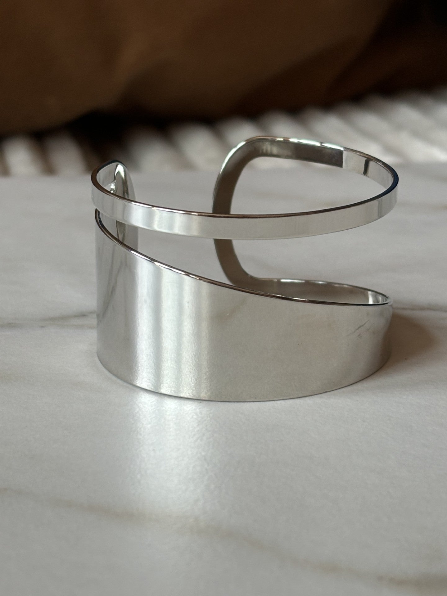 Split Metal Cuff Bracelet