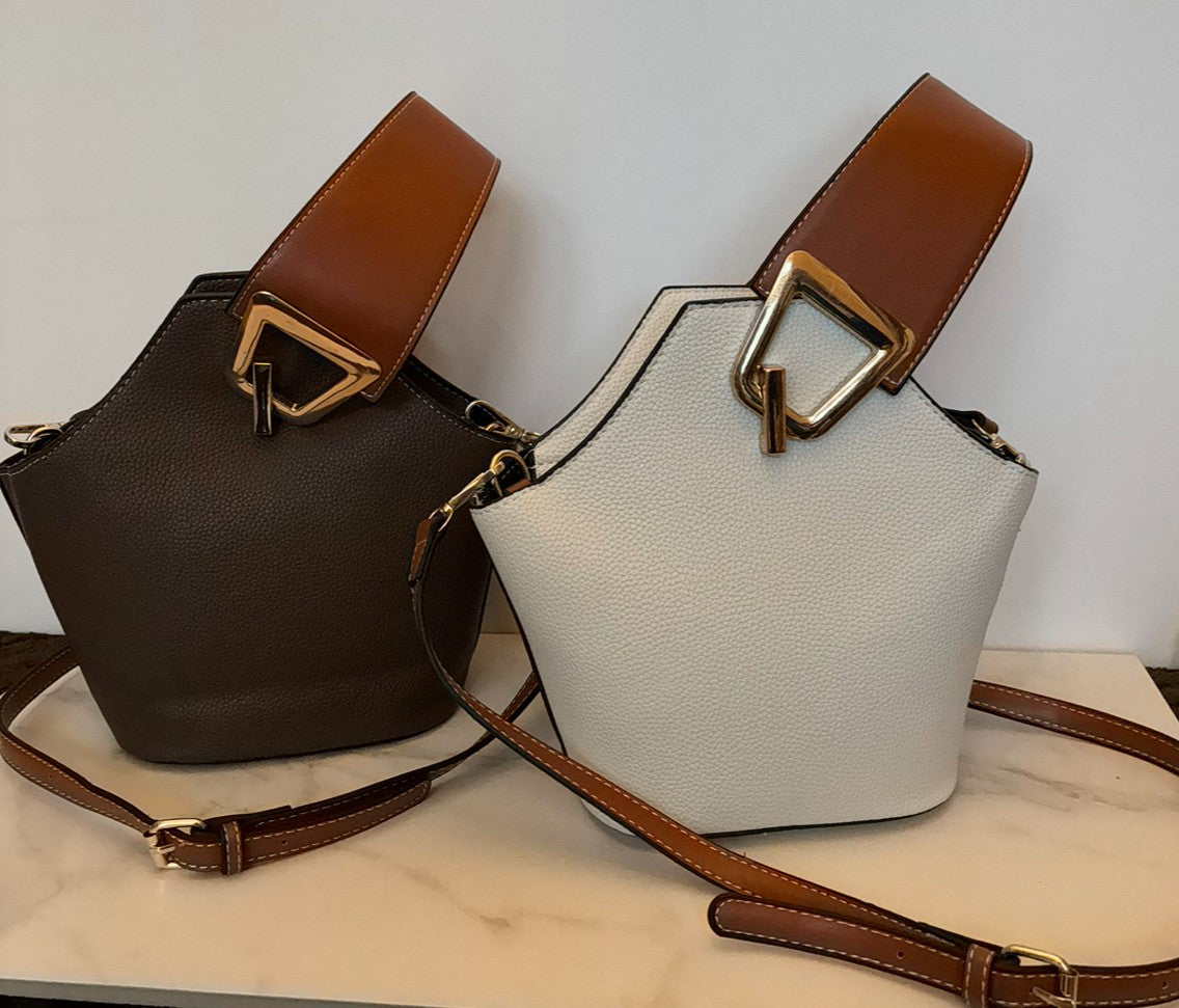 Wide Handle Bucket Purse