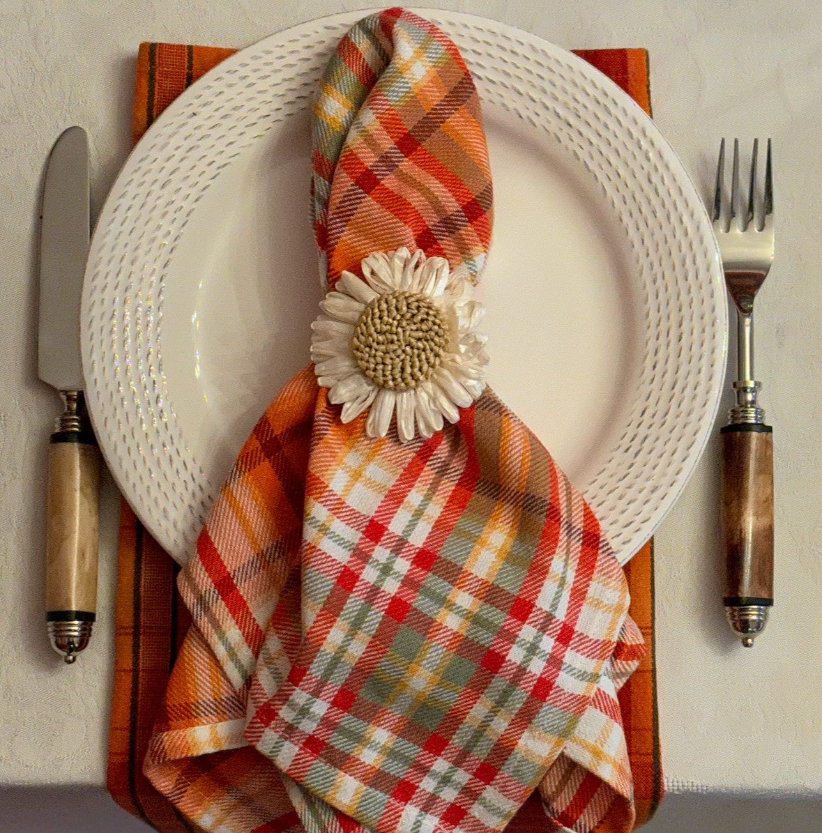 Sunflower Napkin Rings Set of 4