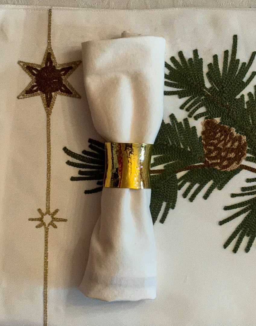Band of Gold Napkin Rings Set of 4