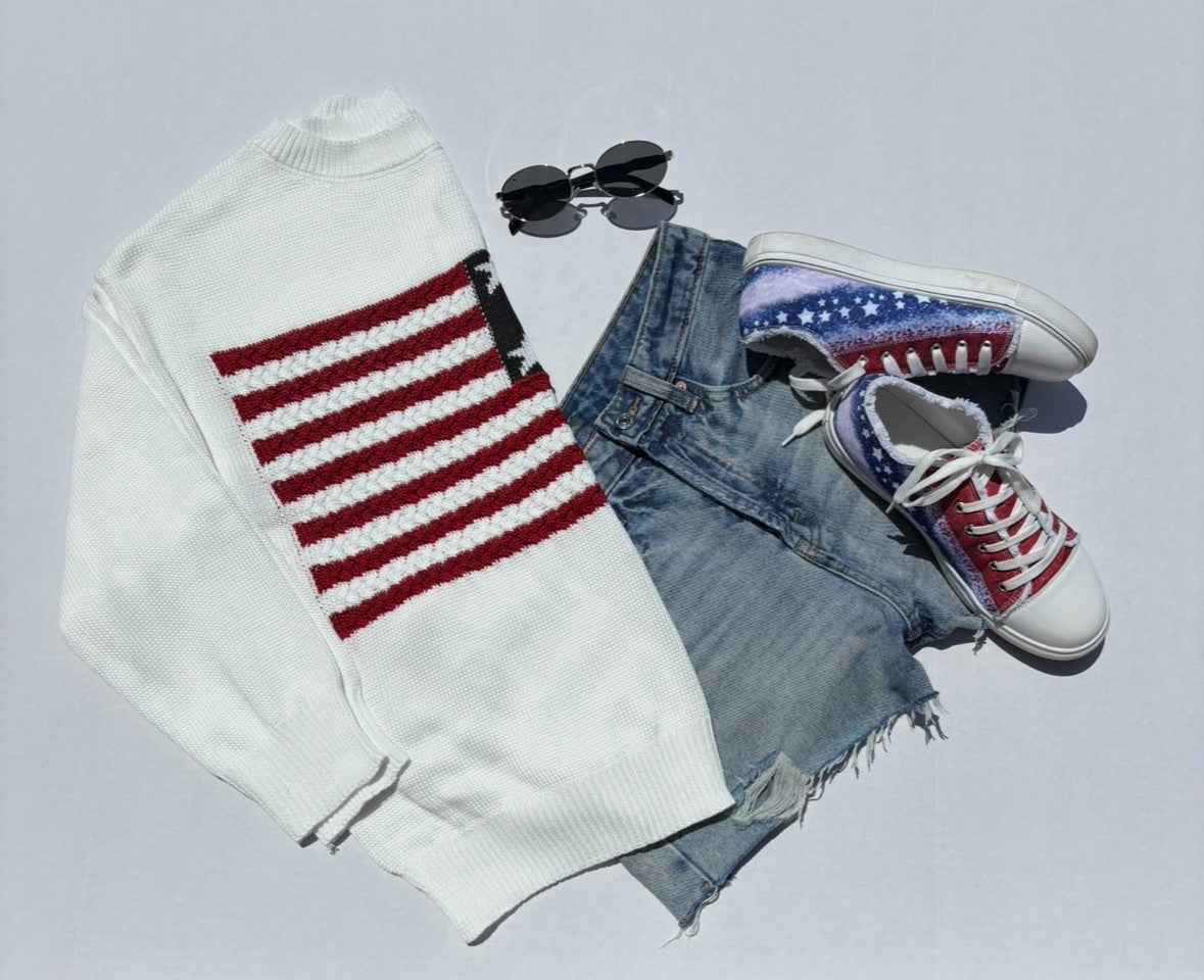 American Flag Sweater