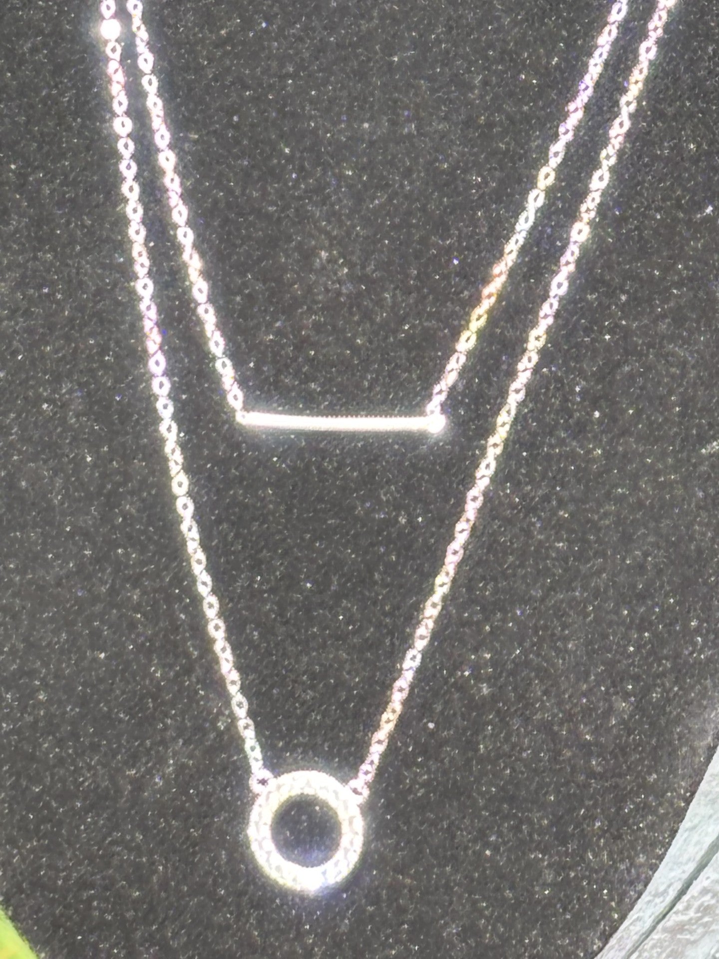 Sterling Silver Necklace With Zirconia Pendent