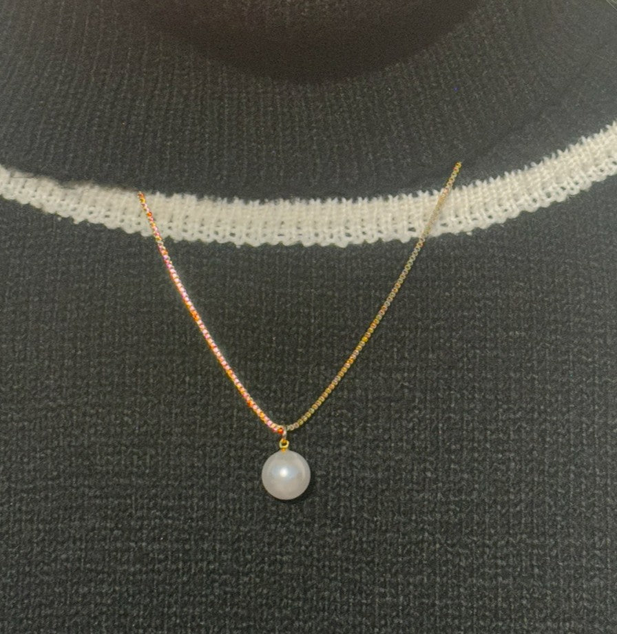 18 K Plated Gold Pearl Necklace