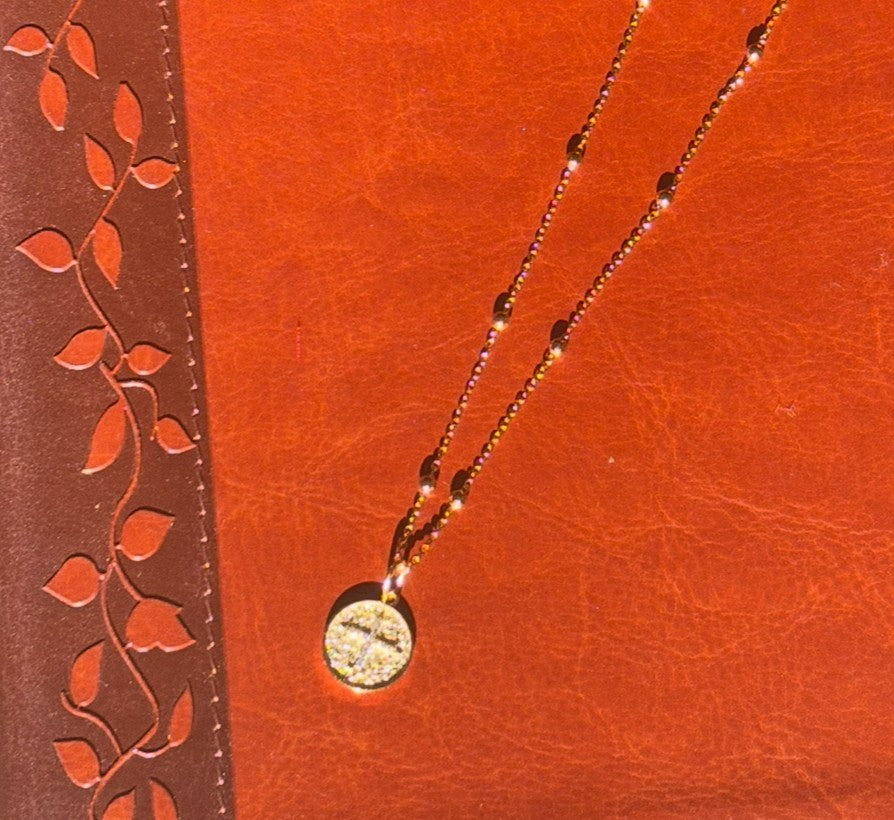 Sterling Silver Coin Cross Necklace
