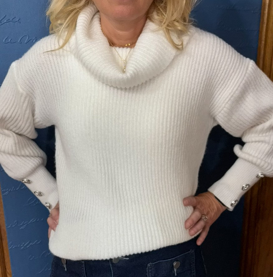 White Turtleneck Sweater