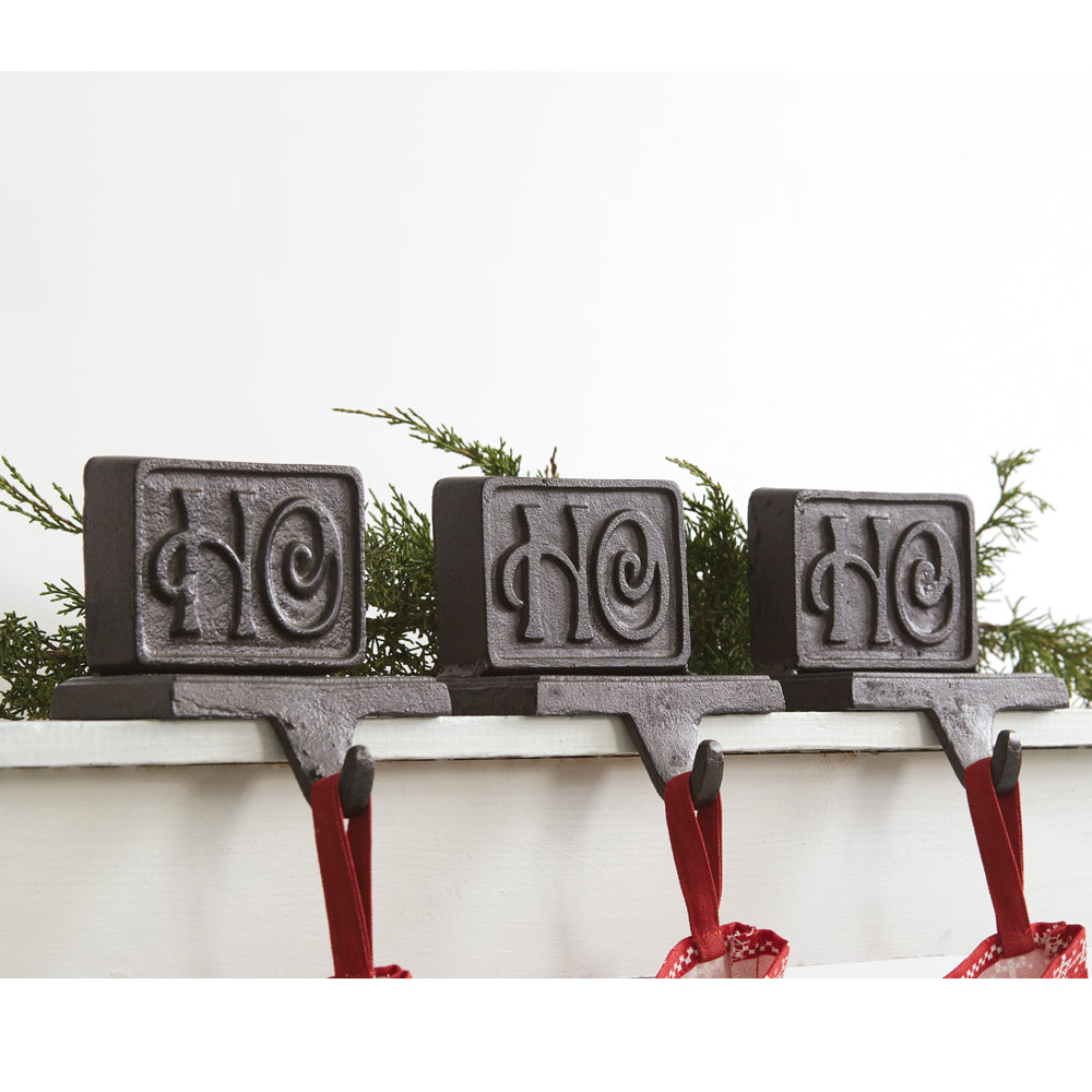 Set of Three Cast Iron Stocking Holders