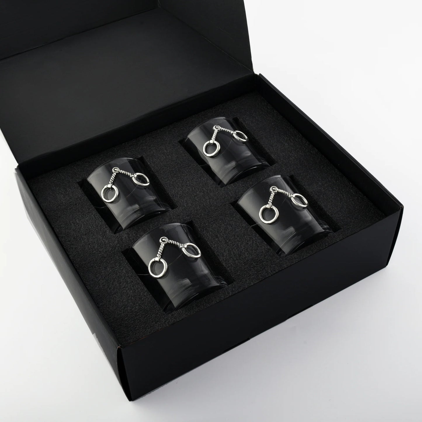 Equestrian Bit Bar Glasses Set of Four