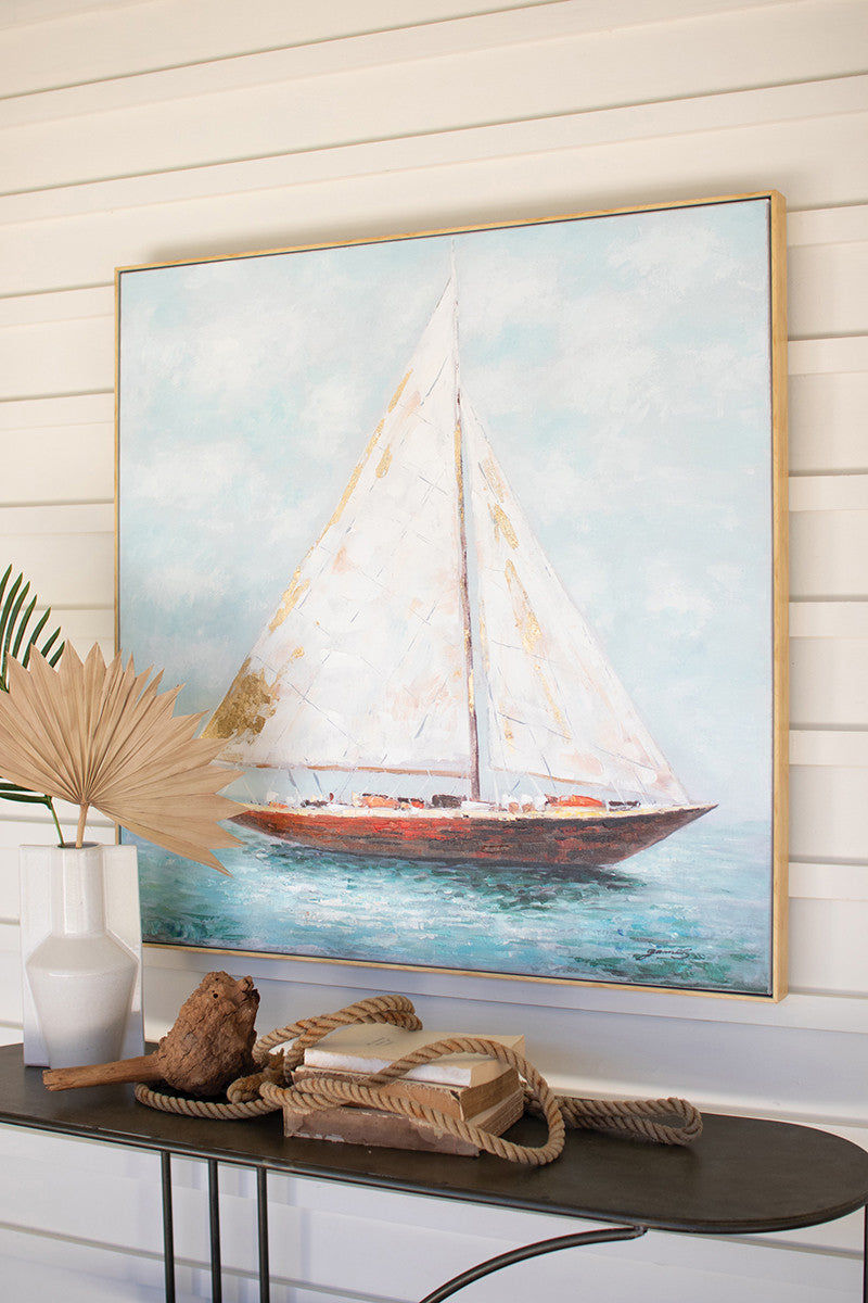 Sailboat Oil Painting