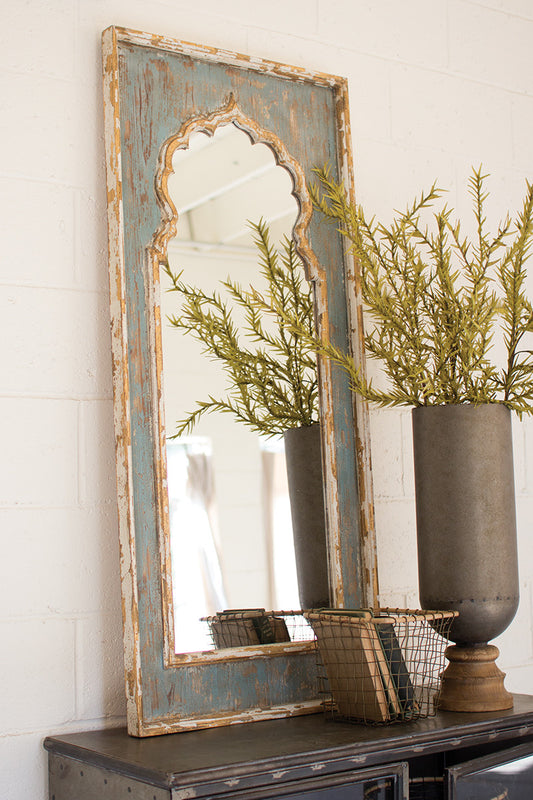 Moroccan Inspired Wooden Mirror