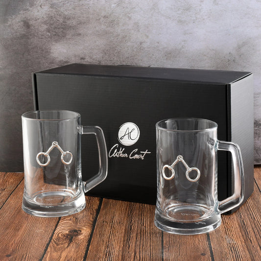 Equestrian Bit Beer Mugs Set of Two