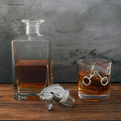 Equestrian Decanter Set With Two Glasses