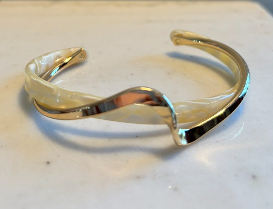 Enamel/Metal Wave Bracelet