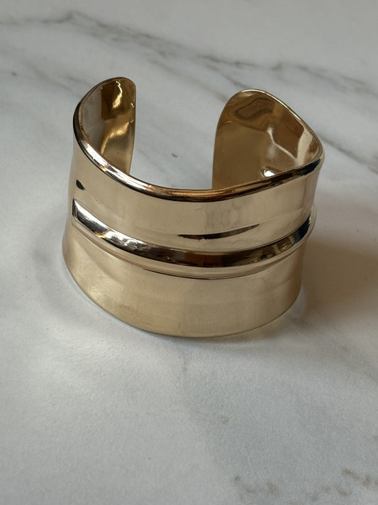 Folded Metal Cuff Bracelet