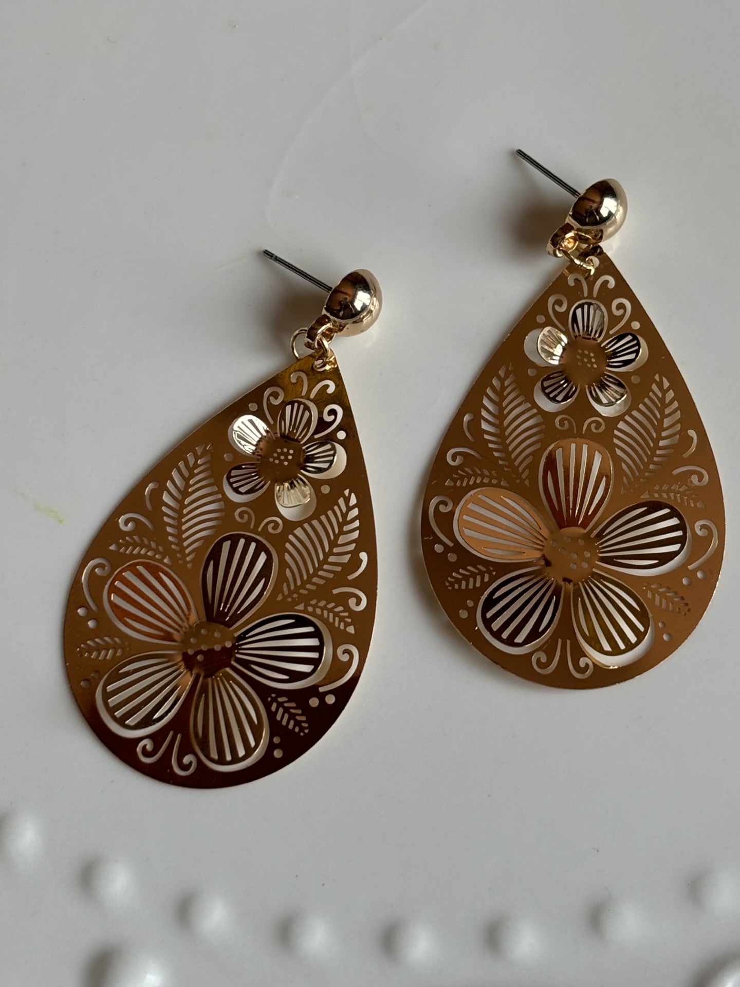 Teardrop Filigree Earrings