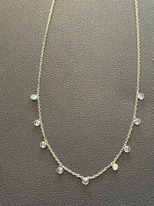 Necklace With Multiple Zirconia Stones