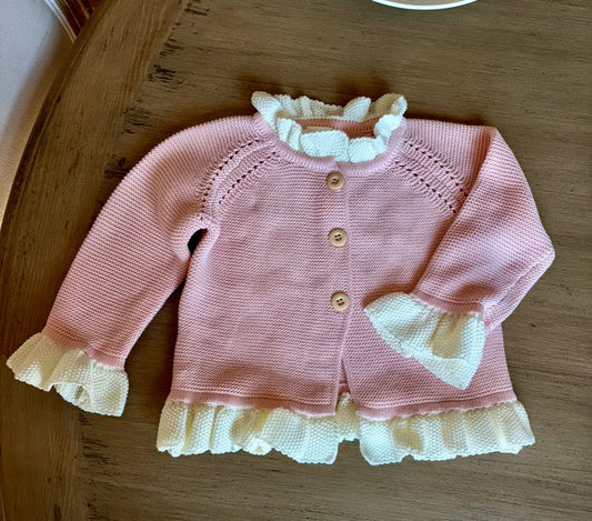 Adorable Baby Sweater with Accent Ruffles