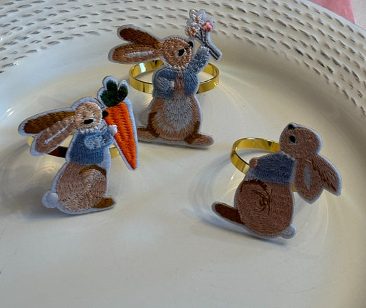 Bunny Napkin Rings Set of 4