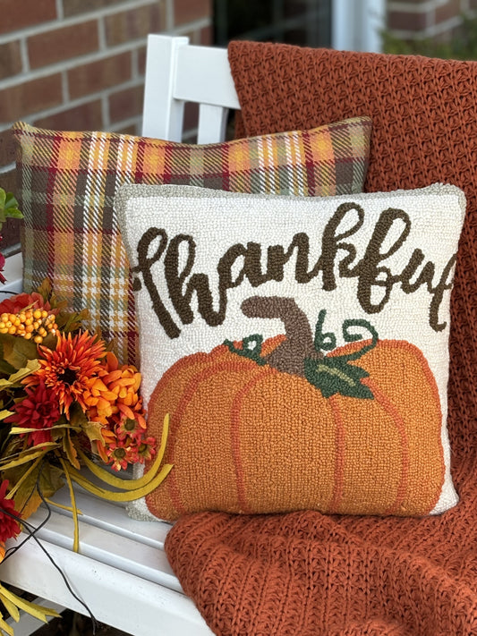 Thankful Hooked Pillow