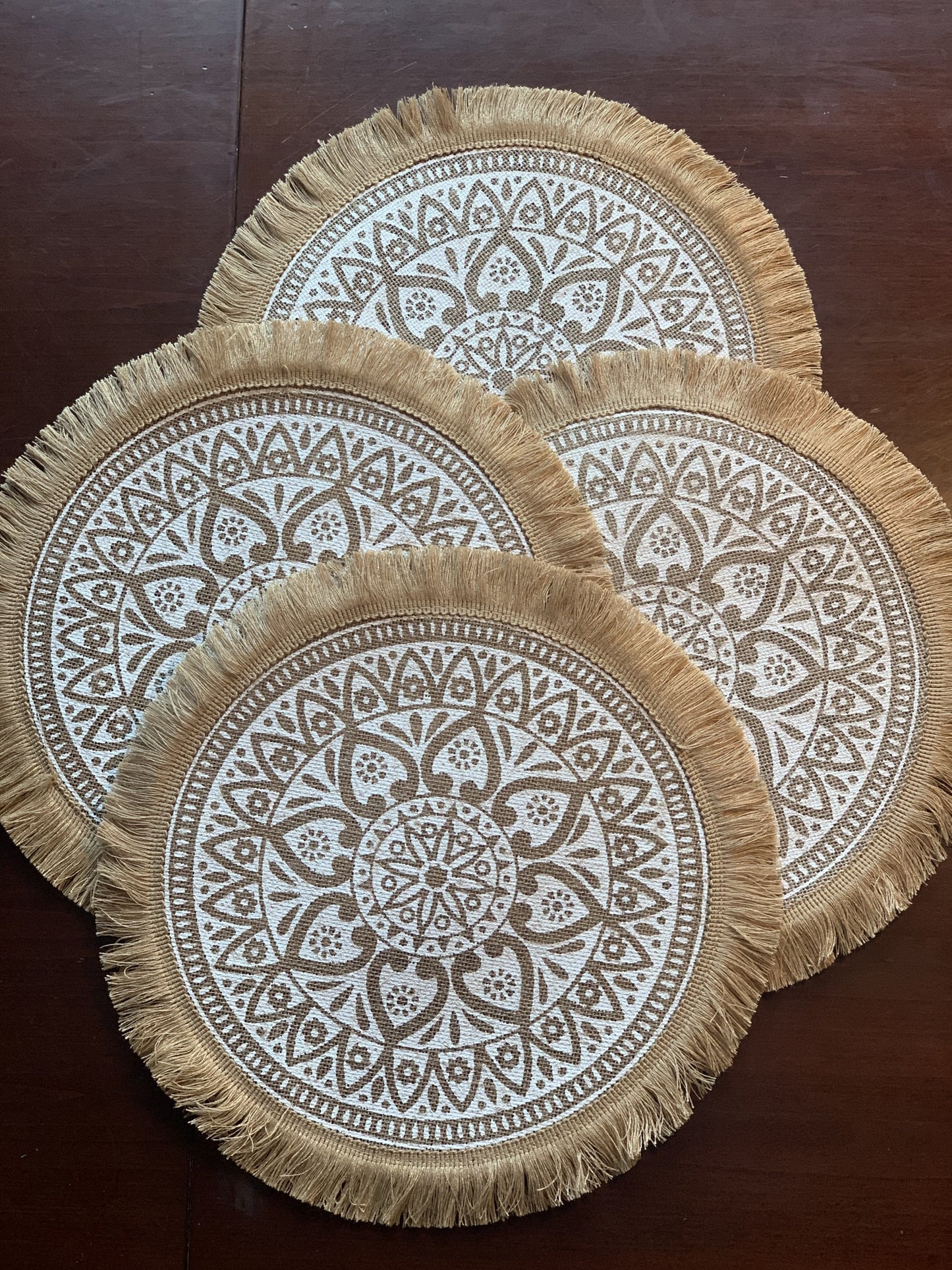 Jute Fringed Placemats Set of 4