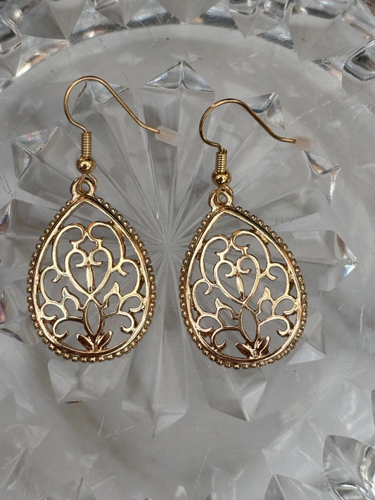 Gold Lace Earrings