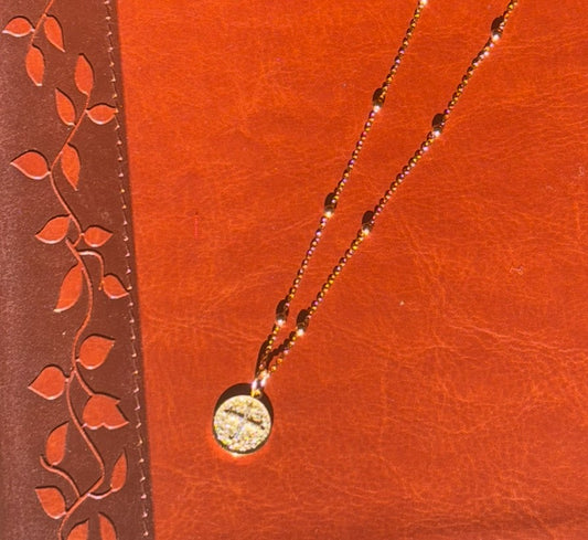 Sterling Silver Coin Cross Necklace