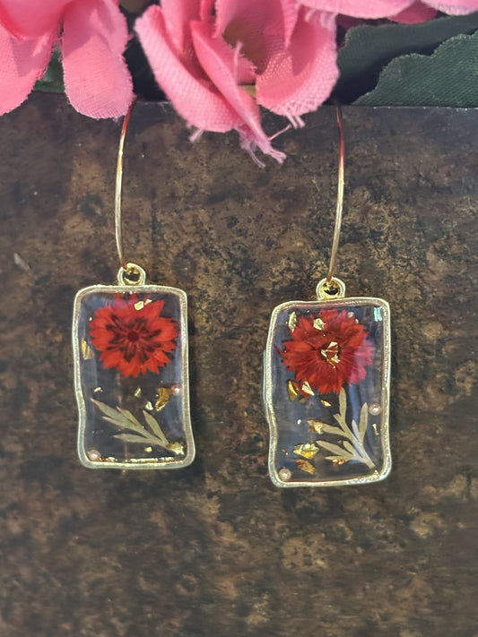 Pressed Flower Earrings