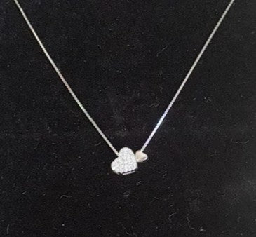 Sterling Double Heart Zirconia Necklace