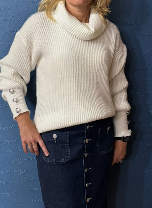 White Turtleneck Sweater